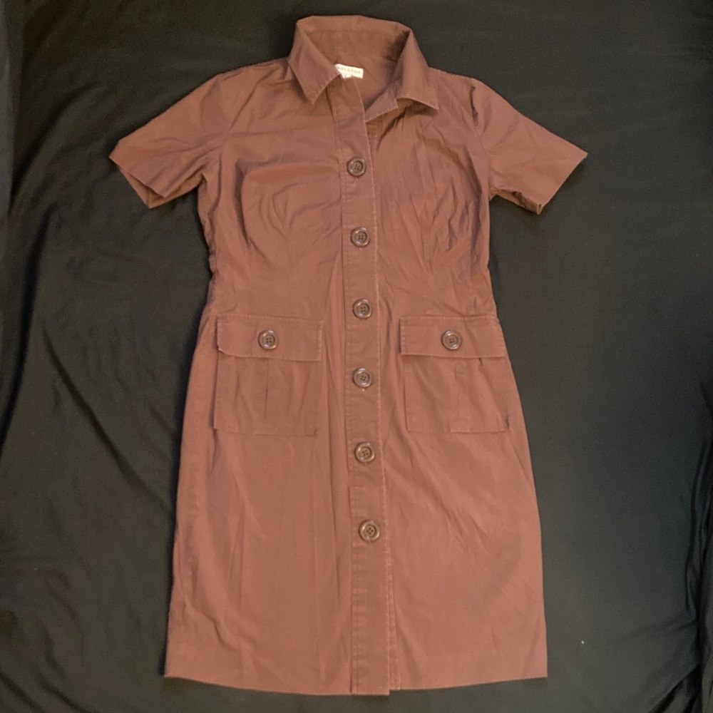 Pendleton Short Sleeve Button-Up Brown Safari Dress Size 8